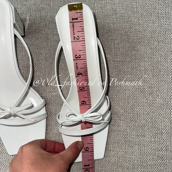 BY FAR June Bow-Detailed Glossed-Leather Mules